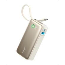 Anker Nano Power Bank, Carregador Portátil de 10.000 mAh com Cabo USB-C Integrado, Saída Máxima de 30W, para iPhone 16/Série 15, MacBook, AirPods e Mais, Branco
