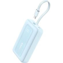 Anker Power Bank 10.000mAh 30W, Carregador Portátil com Cabo USB-C Integrado, Entrada e Saída USB-C, Carregamento Rápido para iPhone 17/16, Galaxy e Mais