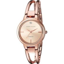 Anne Klein Relógio feminino genuíno com mostrador de diamante aberto Ouro rosa 30 mm stainless steel case Movimento