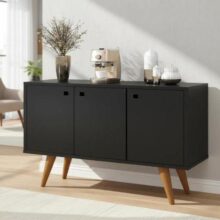 Aparador Balcão 3 Portas De Madeira