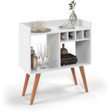 Aparador Buffet Industrial Escritório Hall de Entrada RUBI – Quality Móveis (Branco)