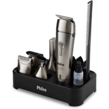 Aparador de Pelos Philco PAP03 Multigroom Aqua 12 em 1 Prata 3W Bivolt