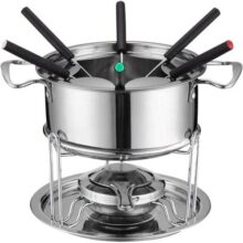 Aparelho Conjunto de Fondue em Aço Inox com 11 peças