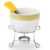 Aparelho de Fondue de Chocolate em Cerâmica 7 Peças Amarelo – Brinox – Aparelho de Fondue