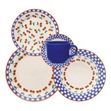 Aparelho de Jantar Cerâmica Biona Donna Jardim de Cerejas 20 Peças