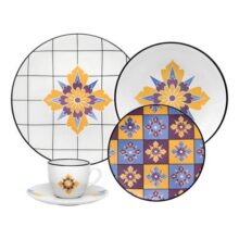 Aparelho De Jantar E Chá 20 Pçs Oxford Coup Grid