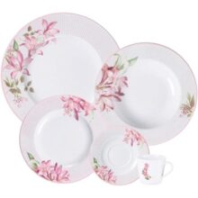 Aparelho de Jantar Tramontina Poème em Porcelana Decorada 20 Peças