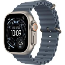 Apple Watch Ultra 3 GPS + Cellular Caixa em titânio natural de 49 mm com Bracelete Ocean azulâncora
