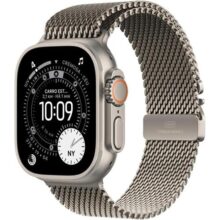 Apple Watch Ultra 3 GPS + Cellular, Caixa em titânio natural de 49 mm com Loop milanesa em titânio natural ‑ P