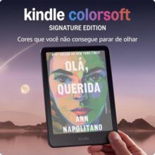 Apresentamos o Kindle Colorsoft Signature Edition (32 GB) – Com tela colorida, luz frontal autoadaptável, carregamento sem fio e bateria que dura semanas – Cor Preta Metálica