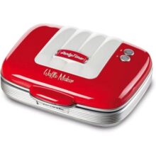Ariete 1973 Maquina de Waffle Retrô Vermelha – Party Time 700 W Placas Antiaderentes – 127V