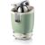 Ariete Espremedor de frutas cítricas elétrico com design vintage e alavanca de pressão, corpo de metal, 2 cones para frutas grandes e pequenas e bico de gotejamento 413/04 verde