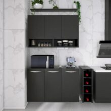 Armário Balcão Aéreo Casa Cozinha 3 Portas