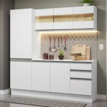 Armário De Cozinha Compacta 100% Mdf 170 Cm Smart Madesa 01