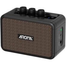 Aroma-AG-04 Alto-falante Portátil Mini Amplificador, Áudio Bluetooth, Acessórios Guitarra Elétrica, Saída 5W -Amplificadores e Pré-Amplificadores para Guitarra e Baixo