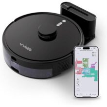 Aspirador de Pó Robô Velds, 3 em 1 – Varre Aspira Passa Pano, Mapeamento Via App, Sensor Antiqueda, Limpeza Multi-superfície, Recarga Automática, Limpeza em Y, Compatível com Alexa e Google, Bivolt