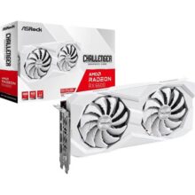 ASRock Placa gráfica AMD Radeon RX 6600 Challenger branca 8GB GDDR6 0dB resfriamento silencioso 128-bit 7680 x 4320 DisplayPort HDMI 14 Gbps Dual Fan 7nm