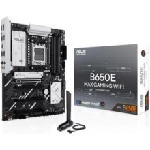 ASUS B650E MAX Gaming WiFi, placa base AMD B650 ATX, DDR5, PCIe 5.0, três ranhuras M.2, Wi-Fi 6E, Realtek 2,5 Gb Ethernet, DisplayPort, HD