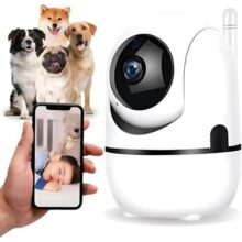 Babá Eletrônica Câmera Wi-Fi de Segurança IP Full HD 1080p – Visão Noturna Áudio Bidirecional Monitoramento Remoto via Celular Rastreio por Movimento