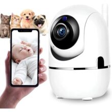 Babá Eletrônica Premium Sem Fio, Wi-Fi Câmera Visão Noturna Áudio Bidirecional Infravermelho Monitoramento por Smartphone – Bebê Pet Idoso Casa – Alerta de movimento – Full HD 1080p App Yoosee