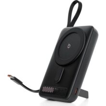 Basike Carregador Portatil, Power Bank Indução 10000mAh com Suporte Integrado, Ultrafino