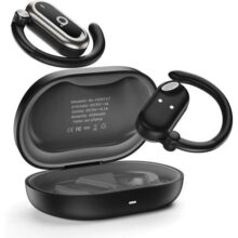 Basike Fone de Ouvido Bluetooth 5.4 OWS Fone de Ouvido Sem Fio Esportivo HiFi Estéreo Som IPX4 à Prova D’Água Redução de Ruído ENC 30h de Autonomia e