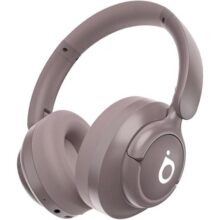 Basike Fone de Ouvido Bluetooth, ANC Cancelamento de Ruído Ativo Headphone Bluetooth 5.4 Headset com Microfone, Certificação Hi-Res Audio, 30 horas reprodução, LE29 (Rosa)