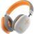 Basike Fones De Ouvido Sem Fio Headphone Bluetooth on-ear com Microfone Até 50 Horas de Música HQ182B (Laranja Branco)