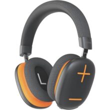 Basike Fones De Ouvido Sem Fio, Headphone Bluetooth on-ear com Microfone, Até 50 Horas de Música, HQ182B (Laranja Preto)