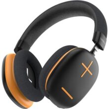 Basike Fones De Ouvido Sem Fio Headphone Bluetooth on-ear com Microfone Até 50 Horas de Música HQ182B (Laranja Preto)