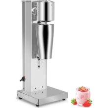 Batedor de Milk Shake, 110V, 280W, Máquina de Milkshake de Cabeça Única Prata, Misturador de Bebidas, Capacidade 750ML, Batedor de Milk-Shake Aço Inoxidável