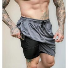 Bermuda 2 Em 1 Short Duplo Masculino Academia Treino Corrida