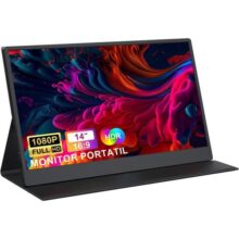 Bettdow Monitor Portatil 15,6”, FHD 1080P Monitor Portátil Conectado Com USB C Dupla/HDMI, IPS Extensor De Tela para Notebook com VESA e Funda Inteligente magnético, Plug and Play