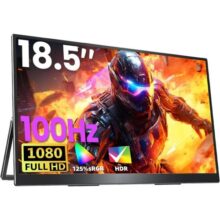 Bettdow Monitor Portatil 18,5”, FHD 1080P Monitor Portátil Conectado Com USB C Dupla/HDMI, IPS Extensor De Tela para Notebook com VESA, Plug and Play