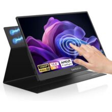 Bettdow Monitor Portatil Touchscreen 15,6”, FHD 1080P Monitor Portátil Conectado Com USB C Dupla/hdmi, IPS Extensor De Tela Para Notebook Com VESA e Funda Inteligente Magnético, Plug And Play