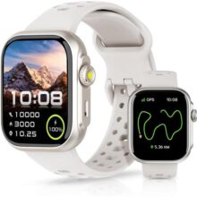 Bettdow Smartwatch GPS FB041, Relogio Smartwatch Feminino e Masculino,Tela HD de 1,85″, Alexa, 100 Esportes,3ATM à rova d’água, Chamada Bluetooth, Compatível com Android iOS(Prata)