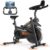 Bicicleta Ergométrica – Bicicleta de Exercício Estacionária com Monitor LCD & Suporte para Tablet, Bike Spinning Silenciosa para Treino em Casa, Assento e Guidão Ajustáveis, Suporta até 150kg