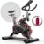 Bicicleta Ergométrica Fitness para Cardio e Musculação 6kg Inercia com base Cor Preto e Vermelho Marca Sevenfit