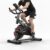 Bicicleta Ergométrica Fitness para Cardio e Musculação com base Cor Preto e Vermelho Epsilon Marca Redfin 8kg Inercia