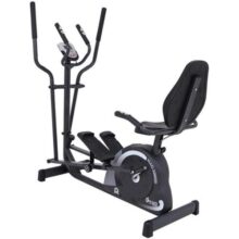 Bicicleta Ergométrica Horizontal e Elíptico Magnético MAG 5000D, Painel Multifunções, Sensor Cardíaco, 8 Níveis de Resistência – Dream”
