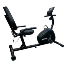 Bicicleta Ergométrica Horizontal Magnética Winnek Monitor Digital 8 Niveis de ajustes Sensor de pulsaçao Pedal com Cinta Ajustavel