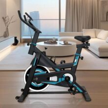Bicicleta Ergométrica Spinning 5kg Volante Estofado PU Com Monitor