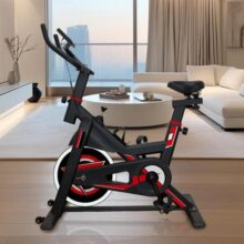 Bicicleta Ergométrica Spinning 5kg Volante Estofado PU Com Monitor