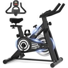 Bicicleta Ergométrica Spinning, Bike de Exercício Interno com Mostrador Digital & Montar, Compacta para Uso Doméstico Exercícios Academia Bicicleta