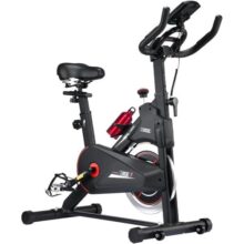 Bicicleta Ergométrica Spinning, Volante de Inércia 7kg Silencioso, Estrutura Reforçada, Resistência Ajustável, Assento e Guidão Reguláveis, Suporta 120kg (Ideal para Casa)