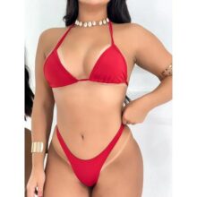 Biquini Asa Delta Fio Dental Cortininha Marquinha E Bronze