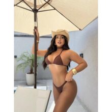 Biquini Asa Delta Fio Dental Cortininha Marquinha E Bronze