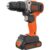 Black Decker Furadeira e Parafusadeira VRR com 2 velocidades, Furadeira de Impacto 360 RPM a 1.400 RPM, 110V, Modelo ‎BCD704C1, 20V
