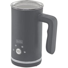 BLACK+DECKER Espumador de Leite Gourmand Gris, com 4 Funções e Tampa Anti Vazamentos, Capacidade de 300ml, Modelo EL500, 110V