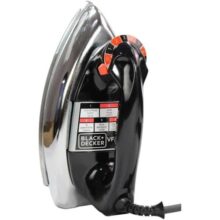 BLACK+DECKER Ferro de Passar Roupa a Seco, Metálico Preto, Modelo VFA1110XM6, 220V